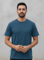 Sky-Blue Regular Fit T-Shirt - Image 12