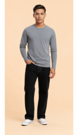 Grey Full Sleeves T-Shirt