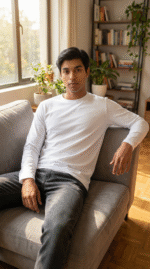 White Full Sleeves T-Shirt