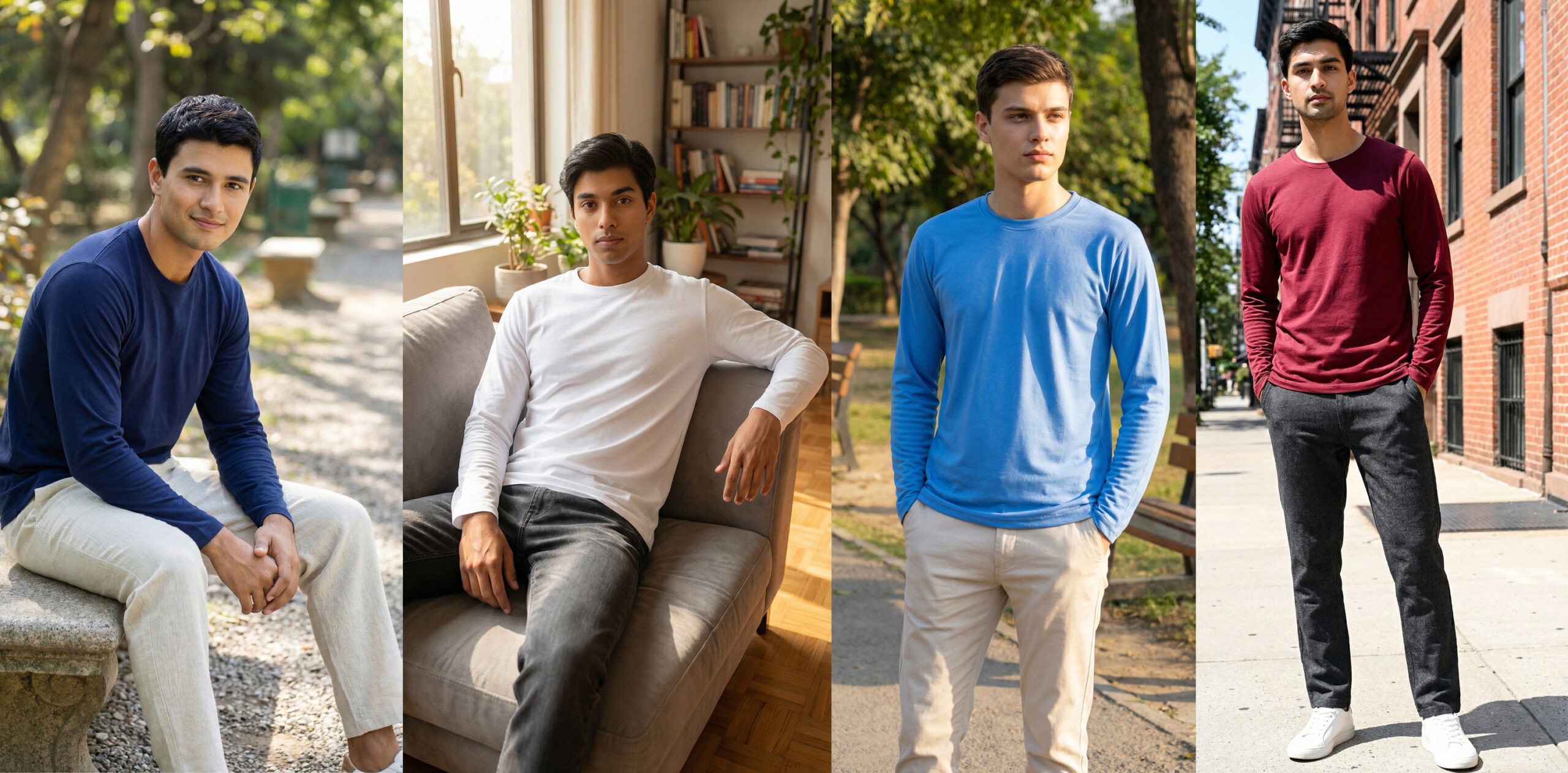 4 full Sleeves shirt multipack 4 Full Sleeves T-Shirt Multipack - Image 1