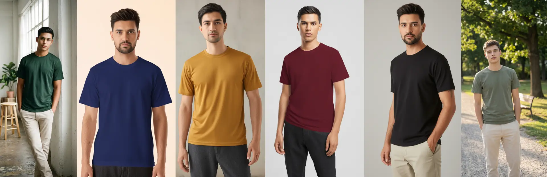 6 shirt round neck multipack 6 Regular Fit T-Shirts Multipack - Image 1